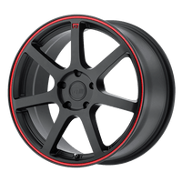 Motegi MR132 18X8 5X4.5 M-BLK RED 35MM Wheels