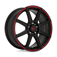 Motegi MR142 15X6.5 5X100/4.5 S-BLK RED 40MM Wheels