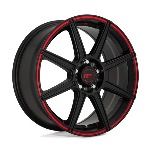 Motegi MR142 18X8 5X4.5/120 S-BLK RED 45MM Wheels