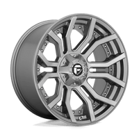 Fuel 1PC D713 22X10 6X135/5.5 BRSH-GNMTL-TTC -18MM Wheels