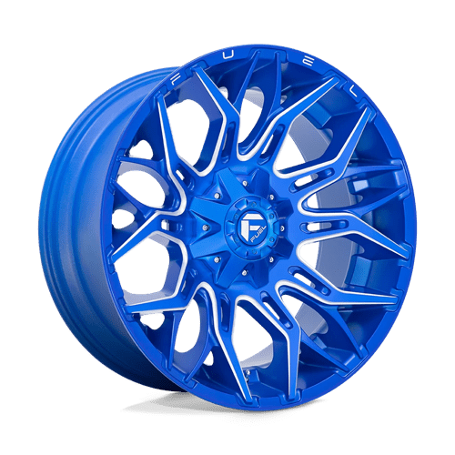 Fuel 1PC D770 22X10 8X6.5 BLUE-MILL -18MM Wheels