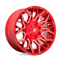 Fuel 1PC D771 20X10 8X170 GL-RED-MILL -18MM Wheels