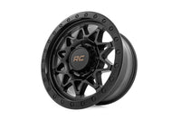 Rough Country 78 Series Wheel | Simulated Beadlock | Black | 18x9 | 8x170 | -12mm