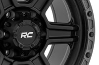 Rough Country 79 Series Wheel | One-Piece | Semi Gloss Black w/Gunmetal Ring | 17x8.5 | 6x5.5 | 0mm