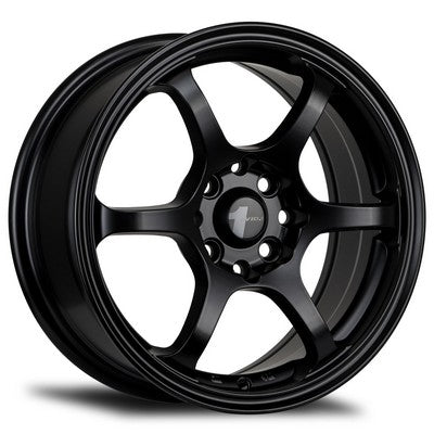 AV-02 MATTE BLACK 15x6.5 4x100/4x114.3 et38 cb73.1