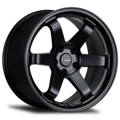 AV-06 MATTE BLACK 18x9.5 5x114.3 et18 cb73.1