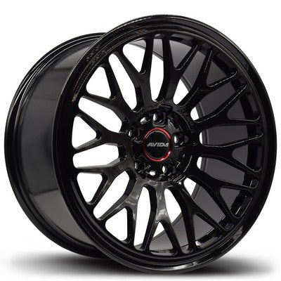 Avid 1 Wheels AV-44 Gloss Black 18x8.5 5x112 et42 cb73.1