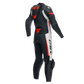 Dainese Grobnik Lady Leather 1PC Perforated Suit Black/White/Fluorescent Red Size - 52