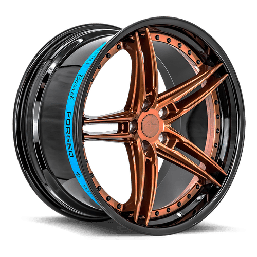 Sentali Barrel Forged Gloss Black Lip / Gloss Bronze Centre SB3 20x10.5 5x120 Wheels