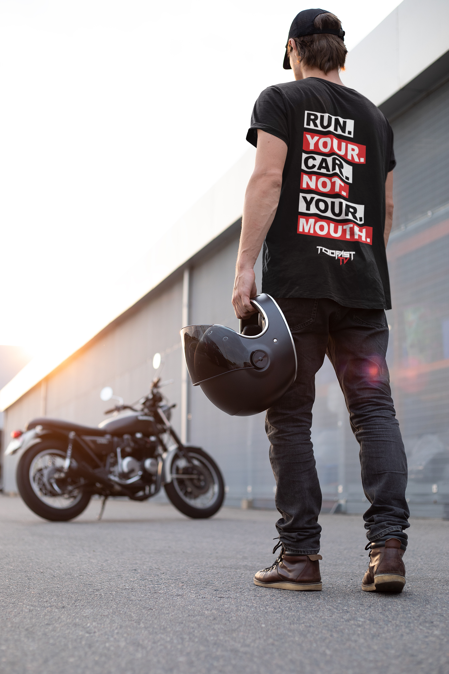 "Run Your Car Not Your Mouth" Too Fast Auto T-Shirts