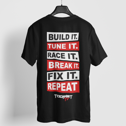 "Build it, Tune it" Too Fast Auto T-Shirts