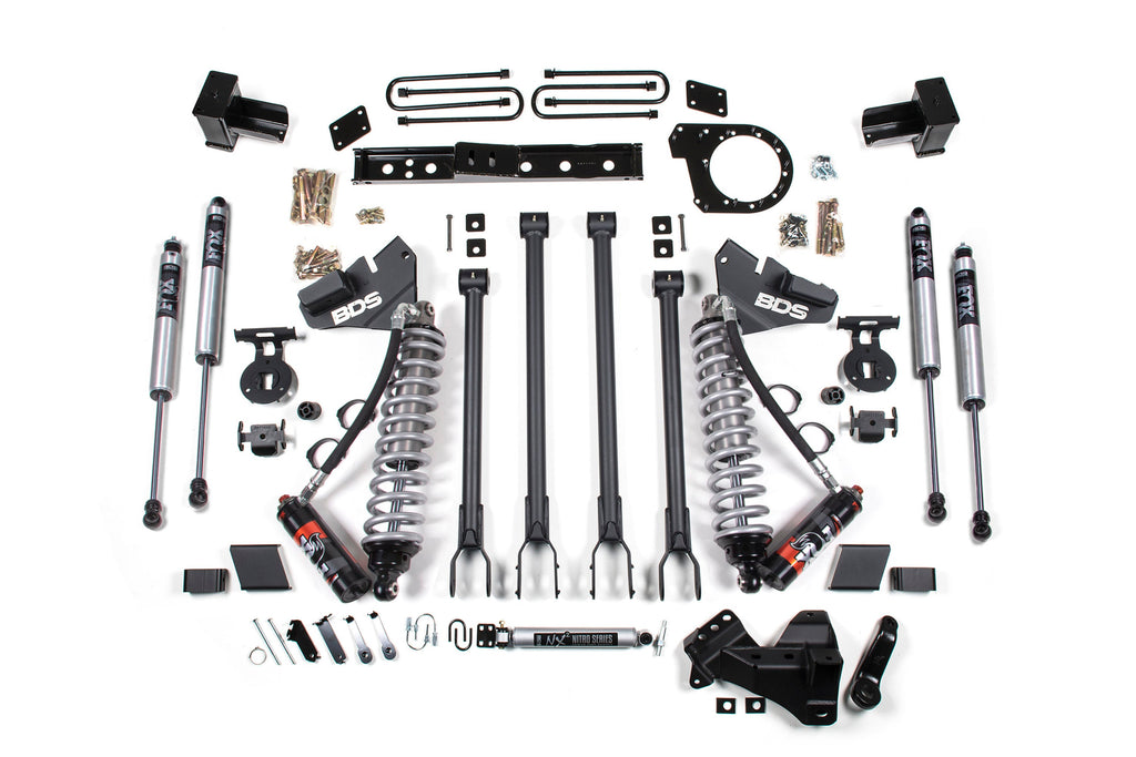 7 Inch Lift Kit w/ 4-Link | FOX 2.5 Performance Elite Coil-Over Conversion | Ford F250/F350 Super Duty (20-22) 4WD | Diesel