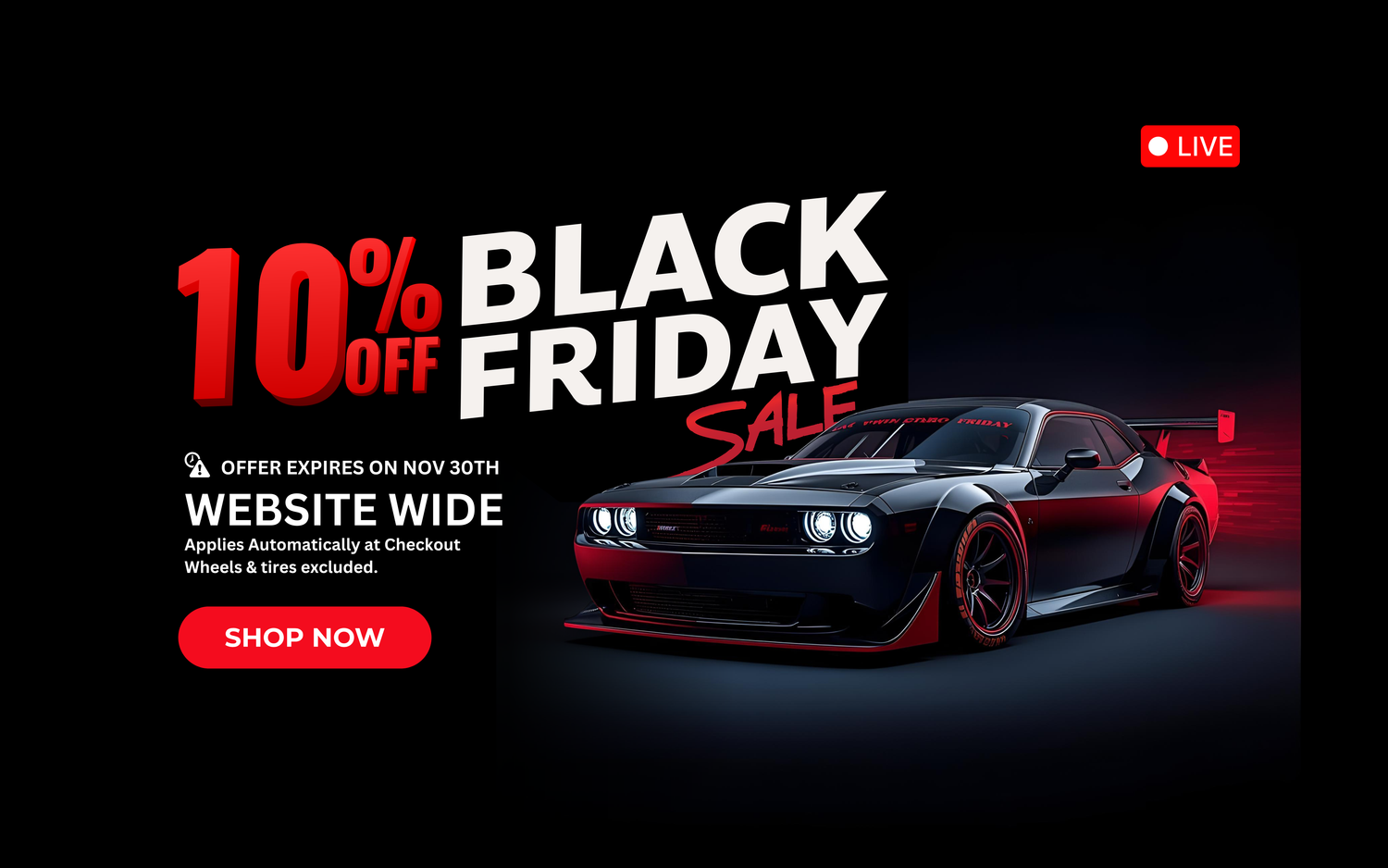 Black Friday Sale 2025 at TooFast Auto Parts — 10% off storewide automatically at checkout. Wheels and tires excluded.