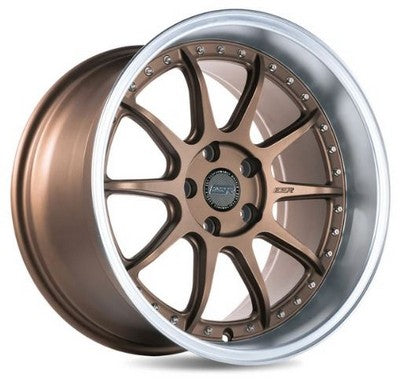 ESR CS12 MATTE BRONZE MACHINE LIP 18x9.5 5X114.3 ET22 CB72.6