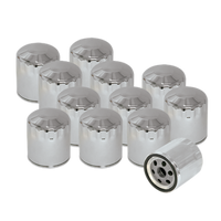 S&S Cycle Shovelhead Models Oil Filters - Chrome - 12 Pack