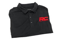 Rough Country Polo | Rough Country Logo | Black | Moisture Wicking | Size 2XL