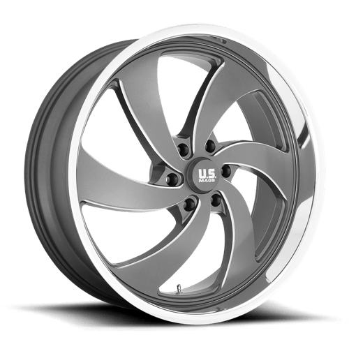 US Mag 1PC U133 24X9 6X5.5 ANTH-MILL-DCL 25MM Wheels