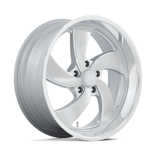 US Mag 1PC U134 20X9.5 5X5.0 SLV-BRS-MIL-DCL 1MM Wheels