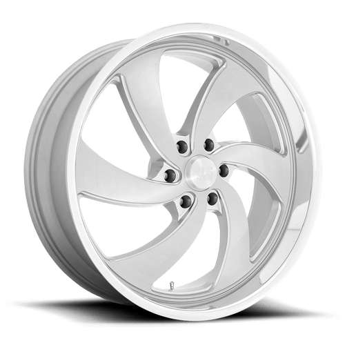 US Mag 1PC U134 24X10 6X5.5 SLV-BRS-MIL-DCL 25MM Wheels