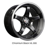 XXR 555 Chromium Black / ML 18x8.5 5x100/5x114.3 et35 cb73.1