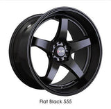 XXR 555 Flat Black 18x10 5x100/5x114.3 et25 cb73.1