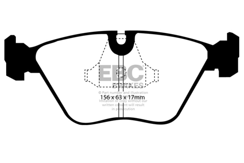 EBC 89-91 Audi 200 2.2 Turbo (ATE) Plaquettes de frein avant Redstuff