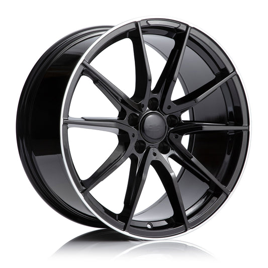 RS BLACK MACHINED LIP 19x9.0 5x112 Wheels - STAR8-9-6635AR