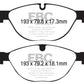 EBC 13+ Jaguar F-Type (Cast Iron Only) 3.0 Supercharged (380) Perf Pkg Redstuff Front Brake Pads