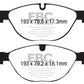 EBC 13+ Jaguar F-Type (Cast Iron Only) 3.0 Supercharged (380) Perf Pkg Redstuff Front Brake Pads