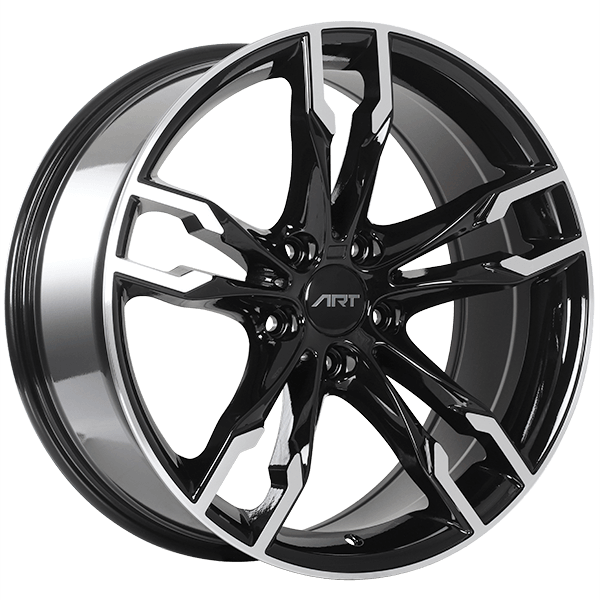 ART Replica 165 Gloss Black - Machined FaceR16518004 | Size: 18x8.0 | Bolt Pattern: 5x112 | Offset: 25 | Center Bore: 66.6 | Too Fast Autoparts | Order Online | Canada & USA Shipping