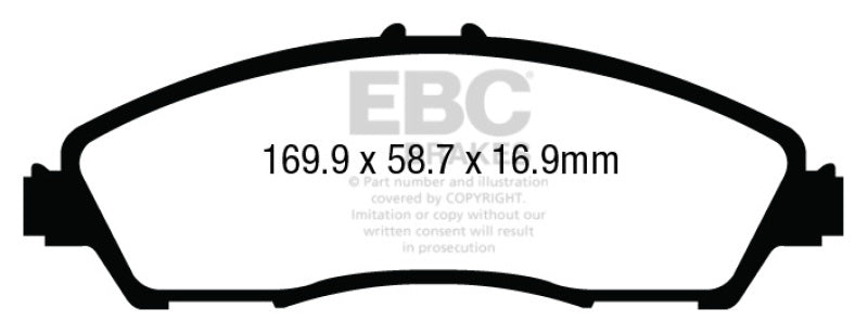 Plaquettes de frein avant EBC 14+ Acura MDX 3.5 Greenstuff