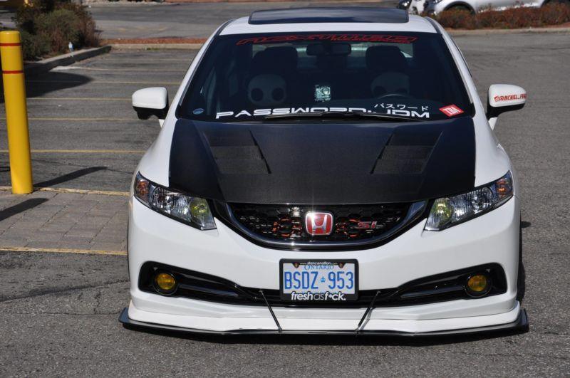2013-2015 Honda civic Sedan Bayson-r style lip" Front Splitter" Ventus AutoWorks 
