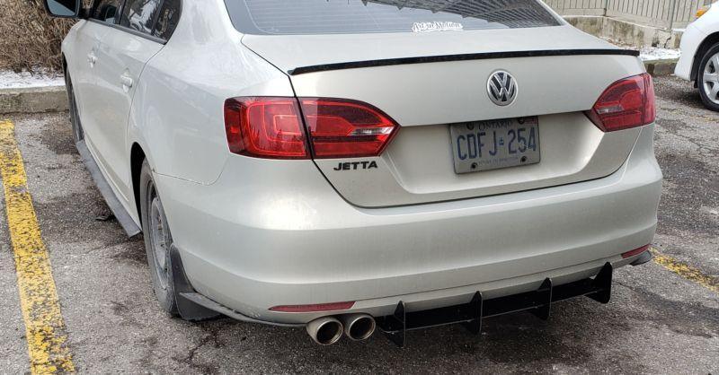 2011-2014 volkswagen jetta mk6 rear diffuser+Rear corner spats  Too Fast Autoparts