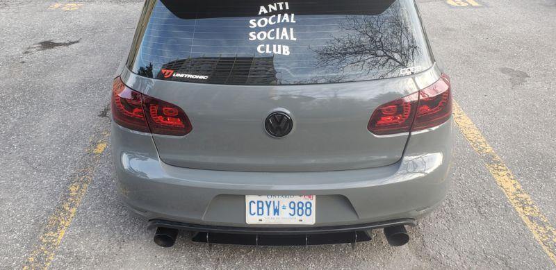 2010-2014 volkswagen GTI mk6 rear diffuser+Rear corner spats | Too Fast Autoparts | Order Online