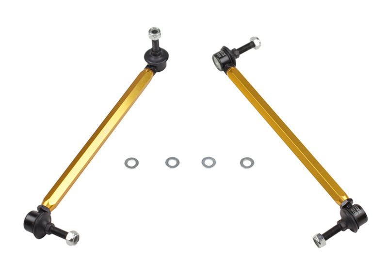 Whiteline 02-06 R53 &amp; 06+ R56 Mini Cooper S Kit de maillons de barre stabilisatrice avant - Maillons à rotule réglables