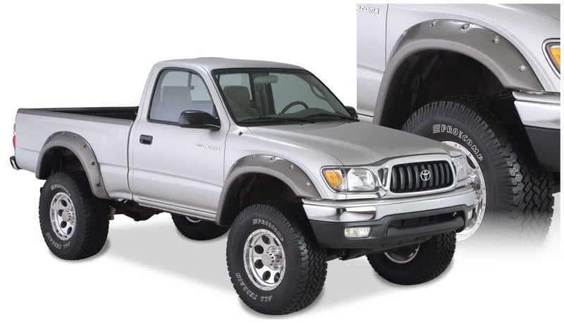 Bushwacker 95-04 Toyota Tacoma Fleetside Découpe Style Flares 4pc 74.5in Lit avec 4WD Seulement - Noir