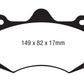 EBC AP Racing Caliper CP7040 Yellowstuff Brake Pads