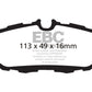 EBC 10-14 Ford Mustang 3.7 Yellowstuff Rear Brake Pads