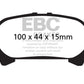 EBC 00-04 Toyota Avalon 3.0 Yellowstuff Rear Brake Pads