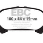 EBC 00-04 Toyota Avalon 3.0 Yellowstuff Rear Brake Pads