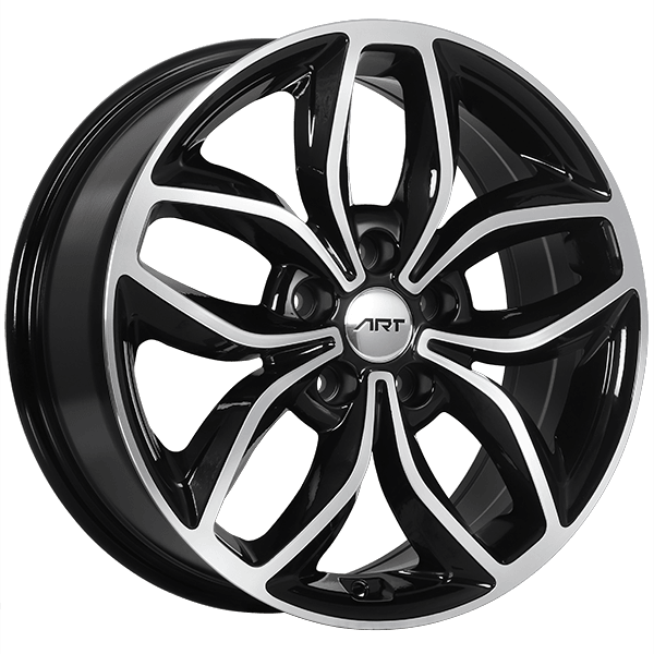 ART Replica 143 Gloss Black - Machined FaceR14317001 | Size: 17x7.0 | Bolt Pattern: 5x114.3 | Offset: 45 | Center Bore: 67.1 | Too Fast Autoparts | Order Online | Canada & USA Shipping