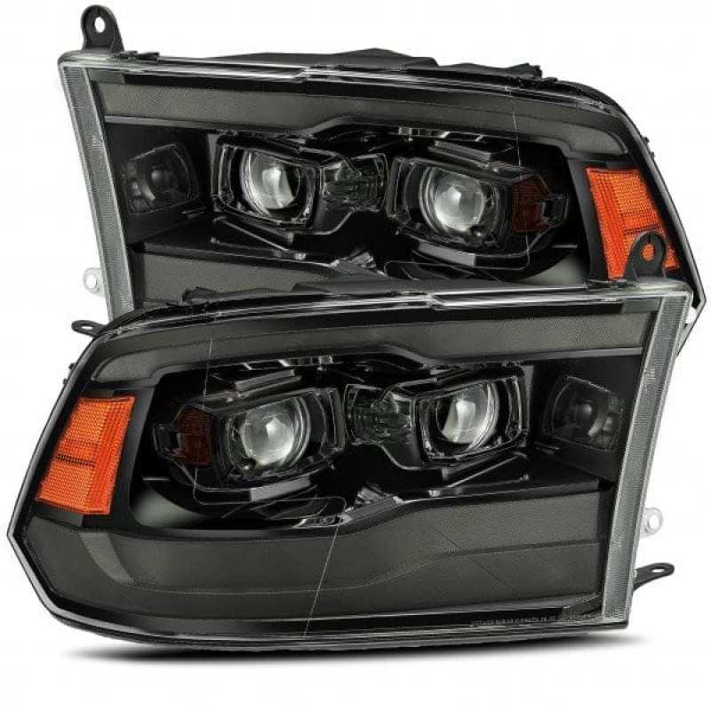 AlphaRex 09-18 Dodge Ram 1500 PRO-Series Projector Headlights Plank Style Alpha Blk w/Seq Signal/DRL | Too Fast Autoparts | Order Online