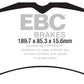 EBC 15+ Ford Mustang 5.0 Performance Pkg Yellowstuff Front Brake Pads