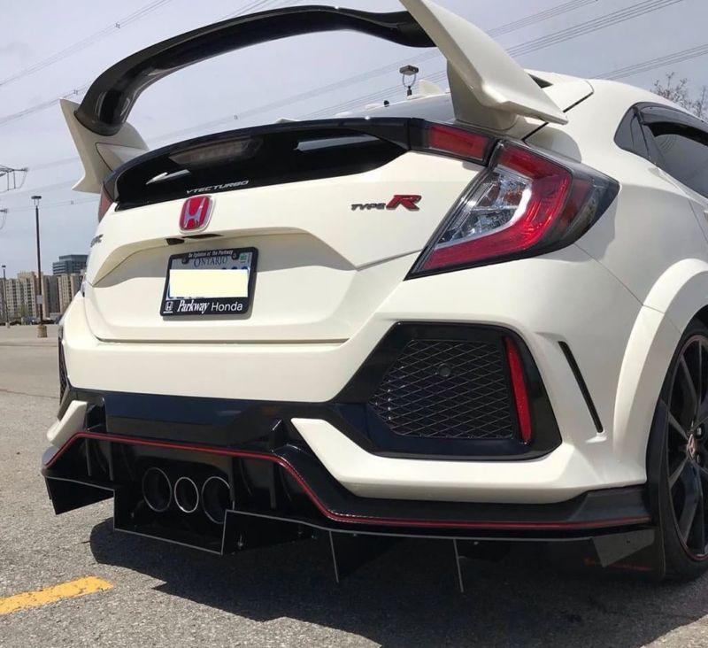 2017-2019 honda civic type r Rear Diffuser  Too Fast Autoparts