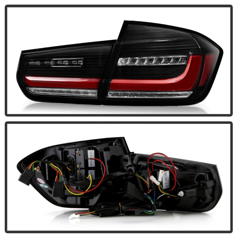 Spyder BMW 3 Series F30 2012-2018 Full LED Tail Lights (ALT-YD-BMWF3012-SEQ-BK) Black (WONT FIT X3)