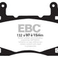 EBC 11-15 Chevrolet Camaro (5th Gen) 6.2 Yellowstuff Front Brake Pads