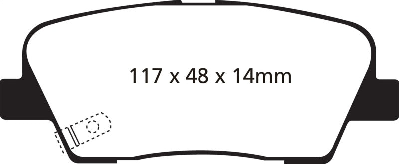 EBC 06-09 Hyundai Entourage 3.8 Greenstuff Rear Brake Pads