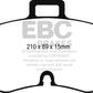 EBC 2016+ Audi TTS Quattro 2.0L Turbo Redstuff Front Brake Pads