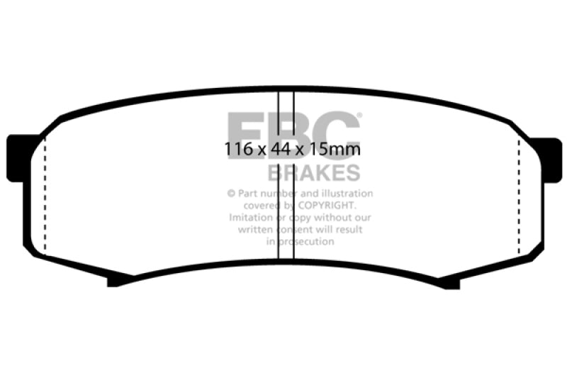 Plaquettes de frein arrière EBC 10+ Lexus GX460 4.6 Extra Duty