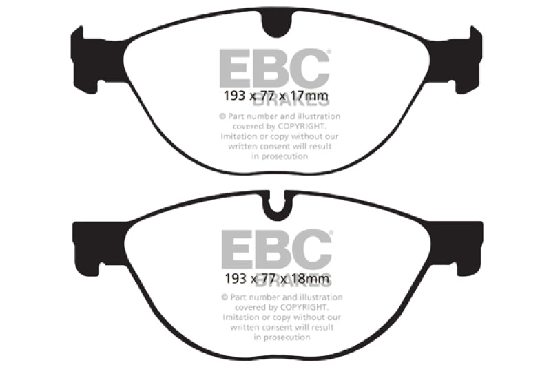 EBC 10-15 Jaguar XF 5.0 Supercharged (470) Yellowstuff Front Brake Pads